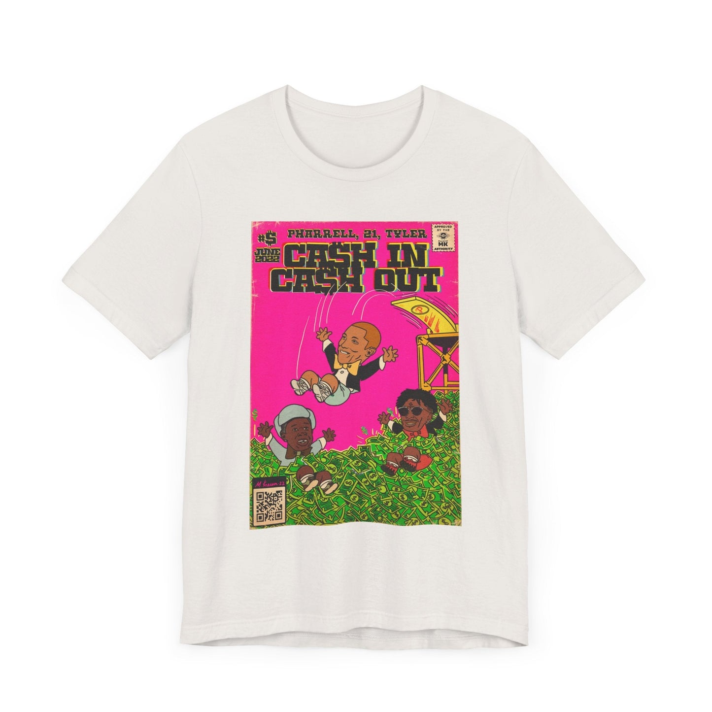 Pharrell, 21, & Tyler - Cash In Cash Out - Unisex Jersey Short Sleeve Tee