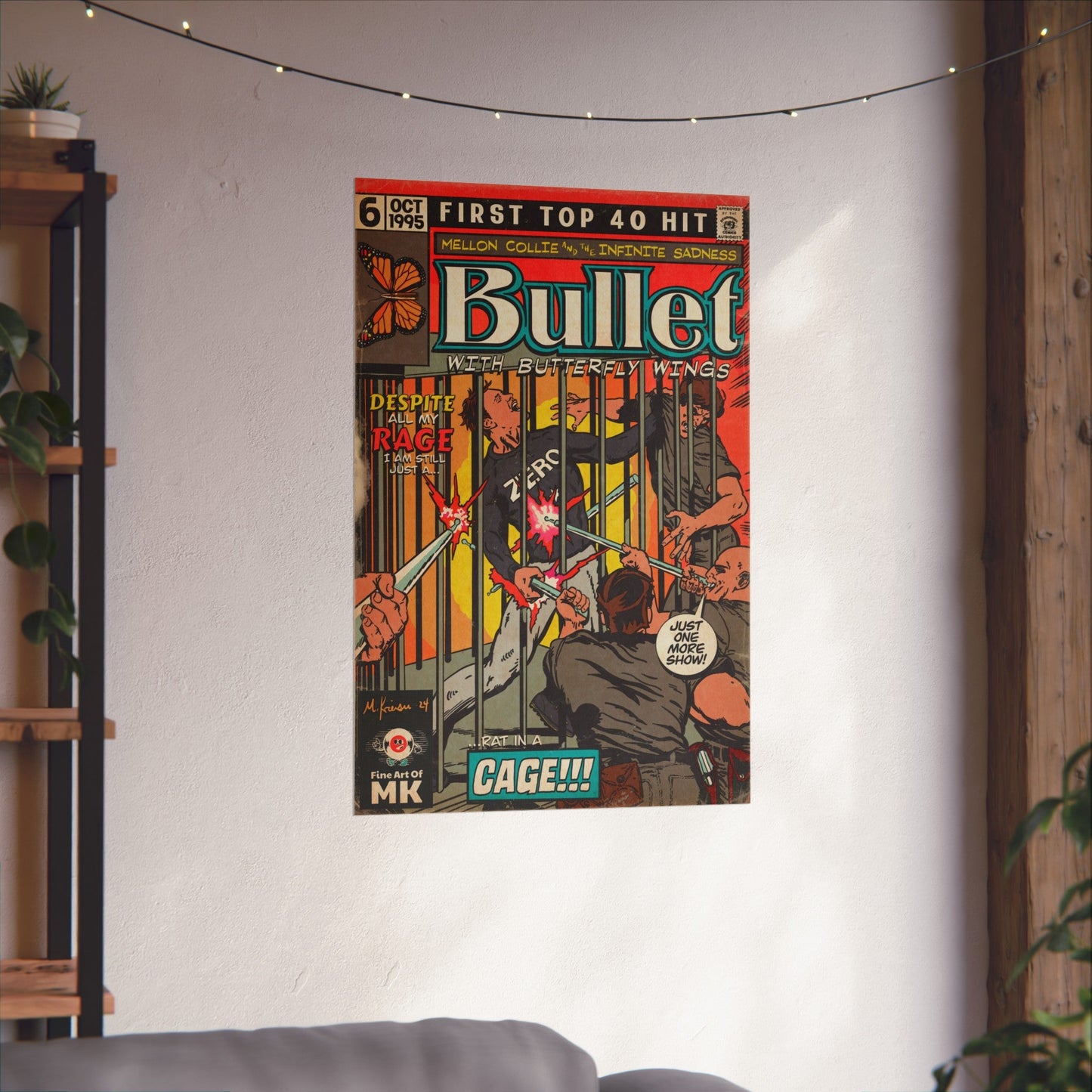 Bullet With Butterfly Wings - Matte Vertical Poster