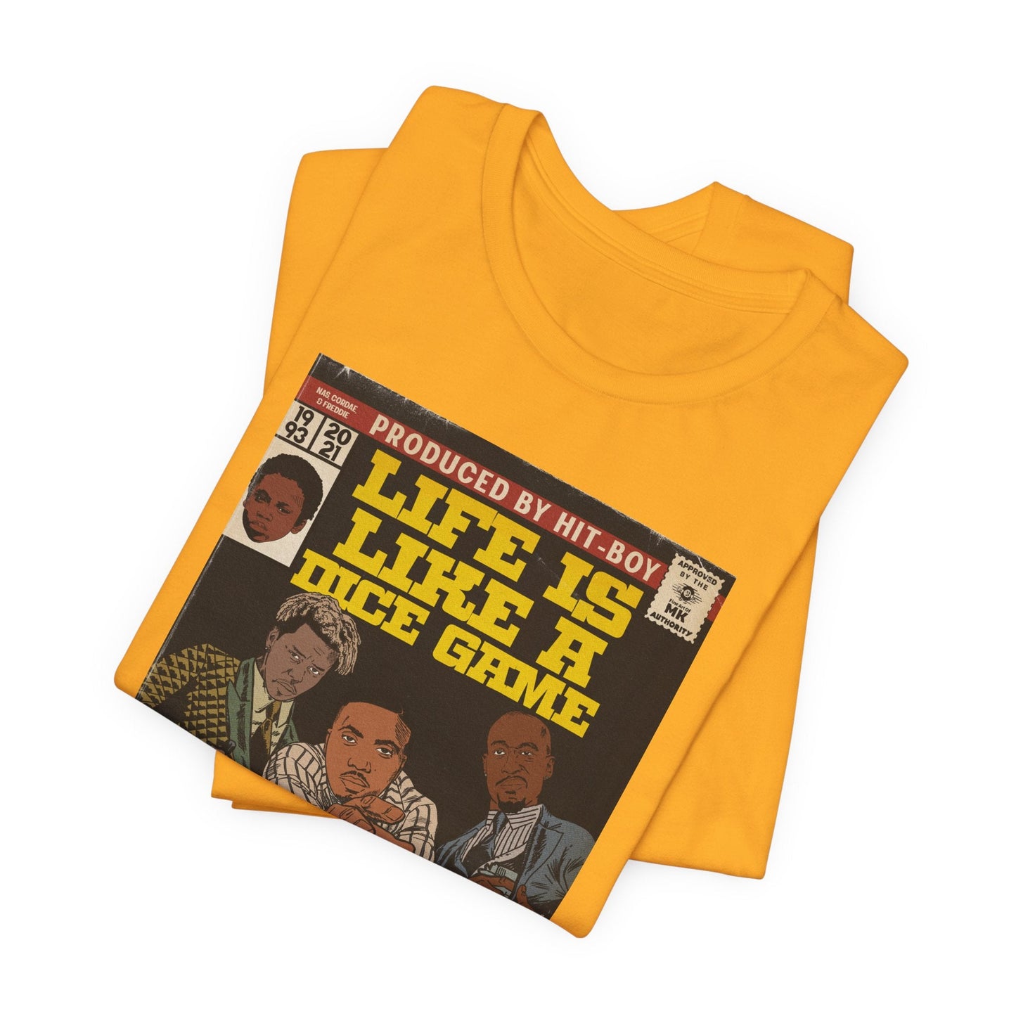 Nas, Gibbs, Cordae - Life is like a Dice Game - Unisex Jersey Short Sleeve Tee
