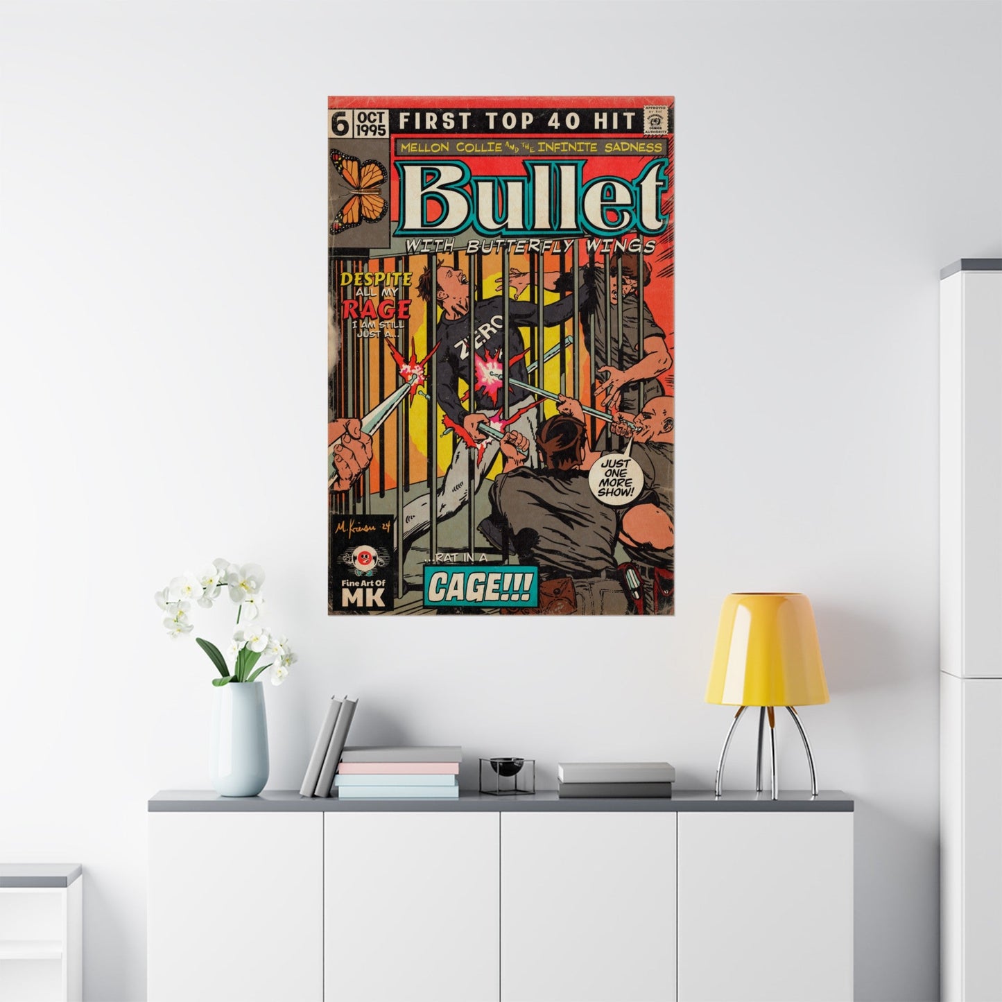 Bullet With Butterfly Wings - Matte Vertical Poster