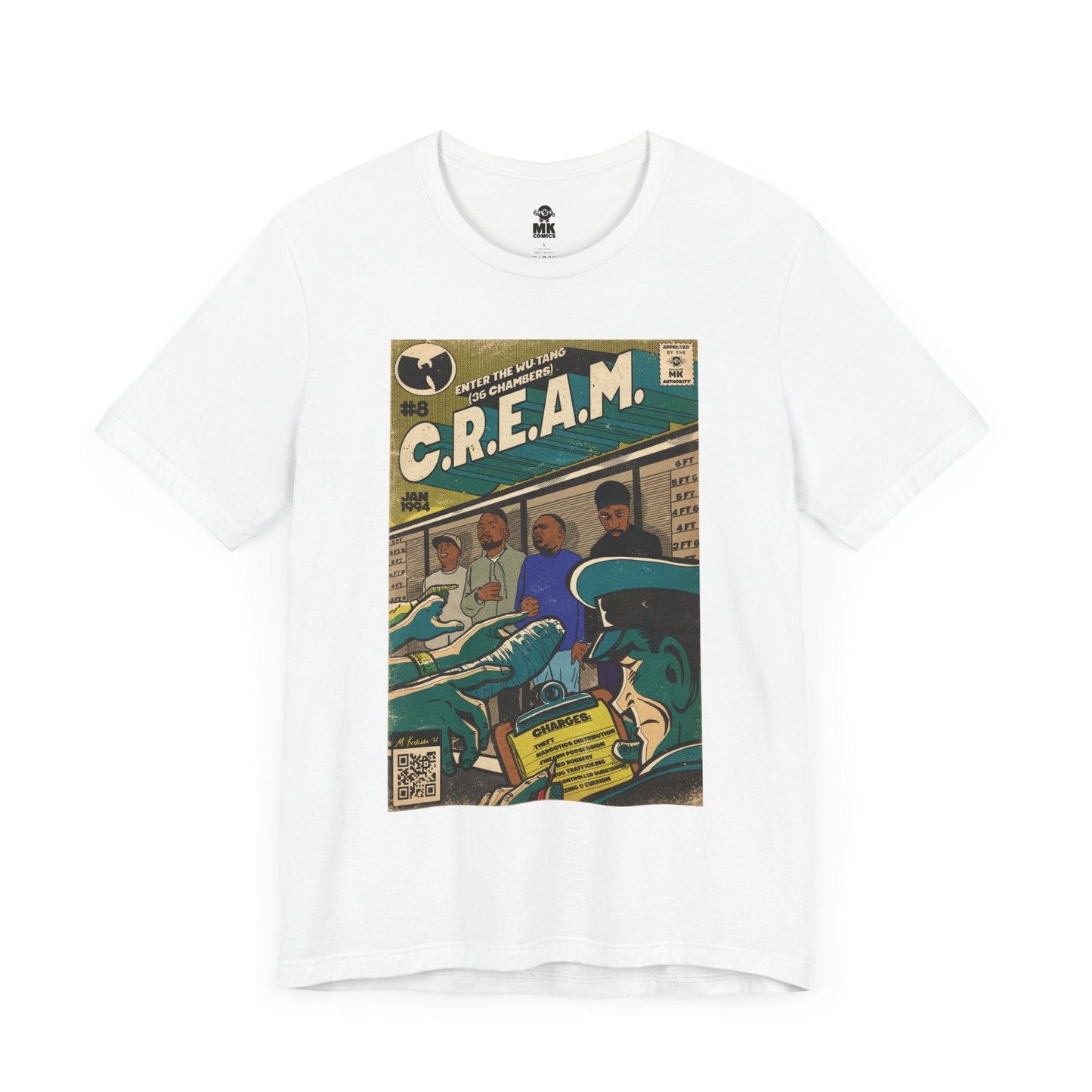 C.R.E.A.M - RZA, Meth, Rae, Deck - Unisex Jersey Short Sleeve Teem