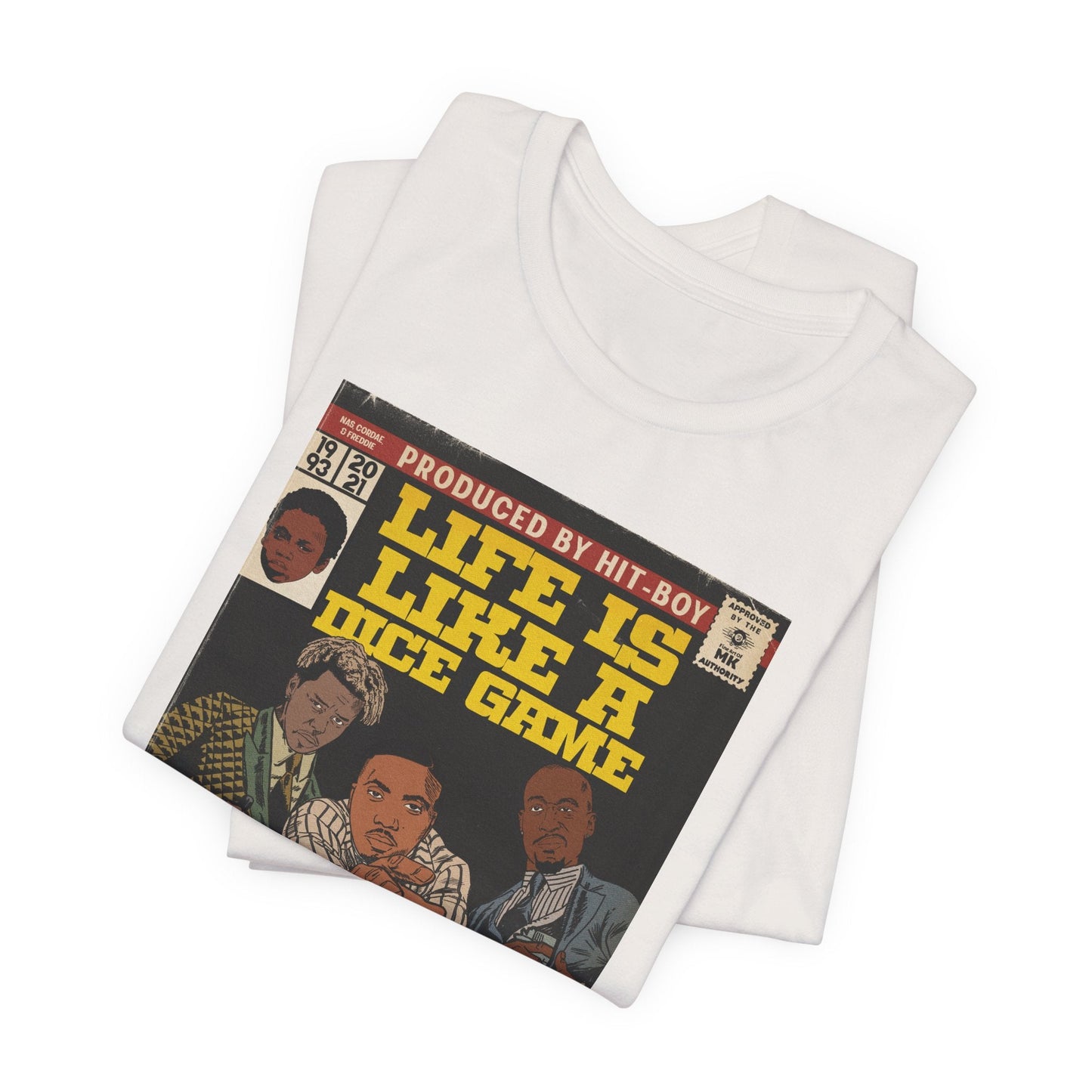 Nas, Gibbs, Cordae - Life is like a Dice Game - Unisex Jersey Short Sleeve Tee
