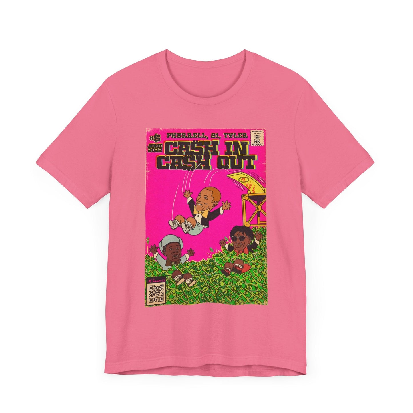 Pharrell, 21, & Tyler - Cash In Cash Out - Unisex Jersey Short Sleeve Tee