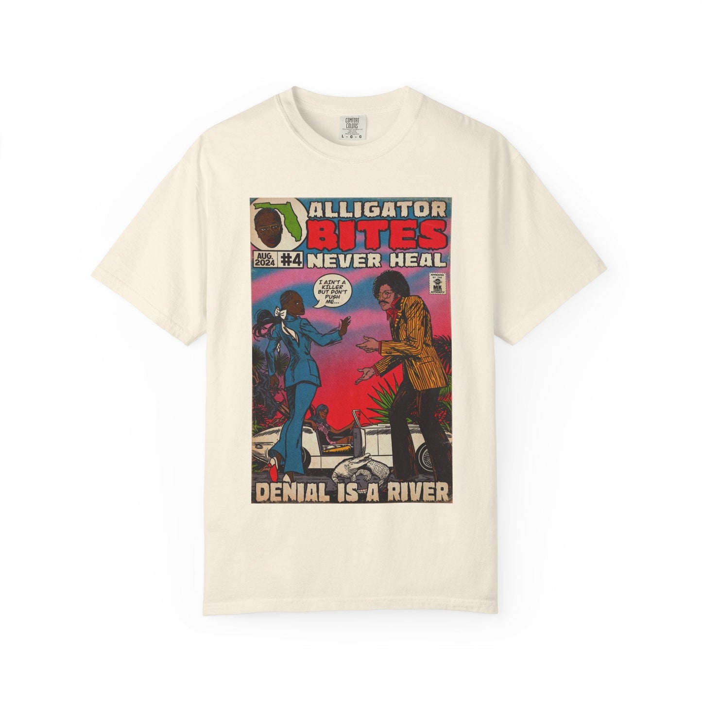 Denial is a River - Alligator Bites - Unisex Comfort Colors T-shirt