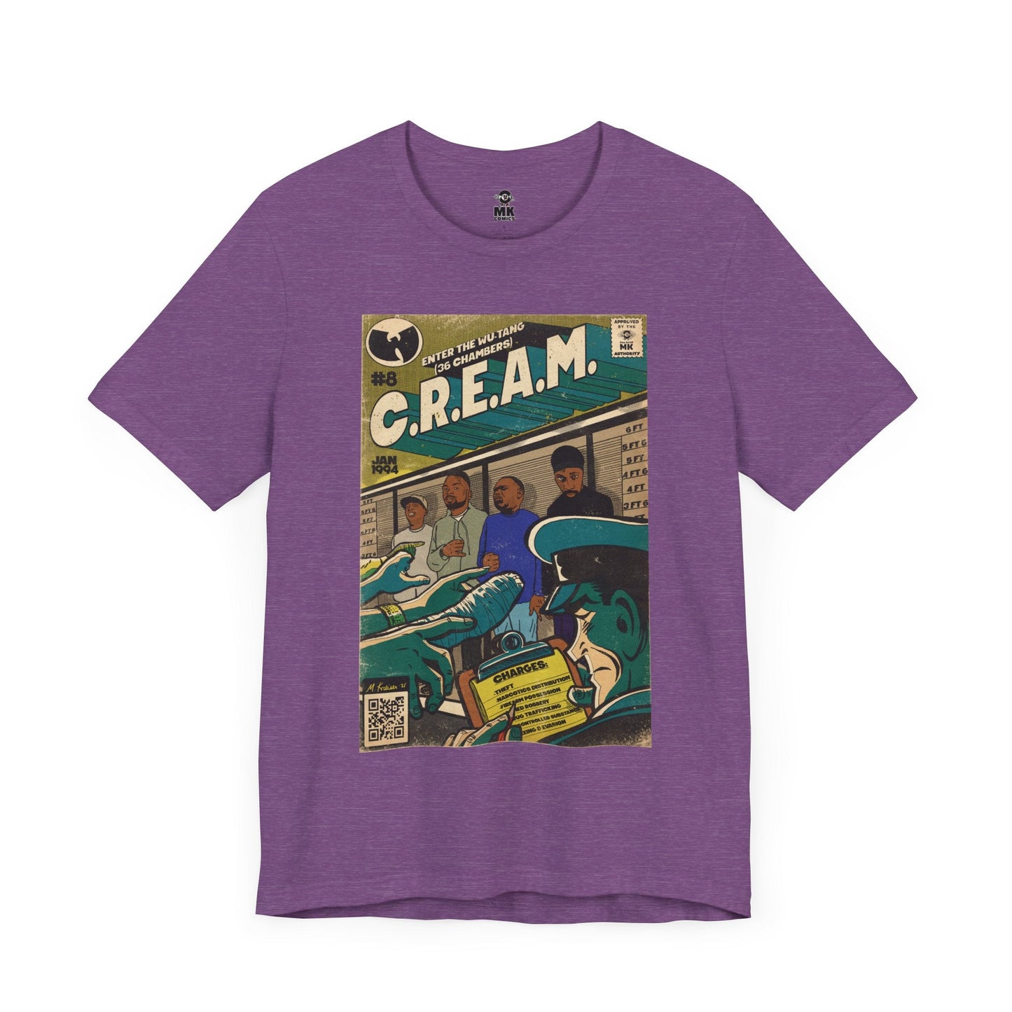 C.R.E.A.M - RZA, Meth, Rae, Deck - Unisex Jersey Short Sleeve Teem