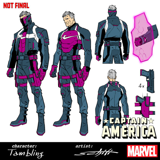 Captain America #8 1:10 Valerio Schiti Design Variant
