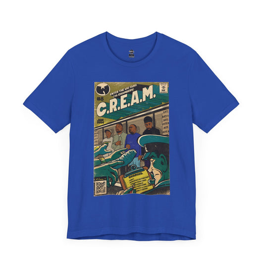 C.R.E.A.M - RZA, Meth, Rae, Deck - Unisex Jersey Short Sleeve Teem
