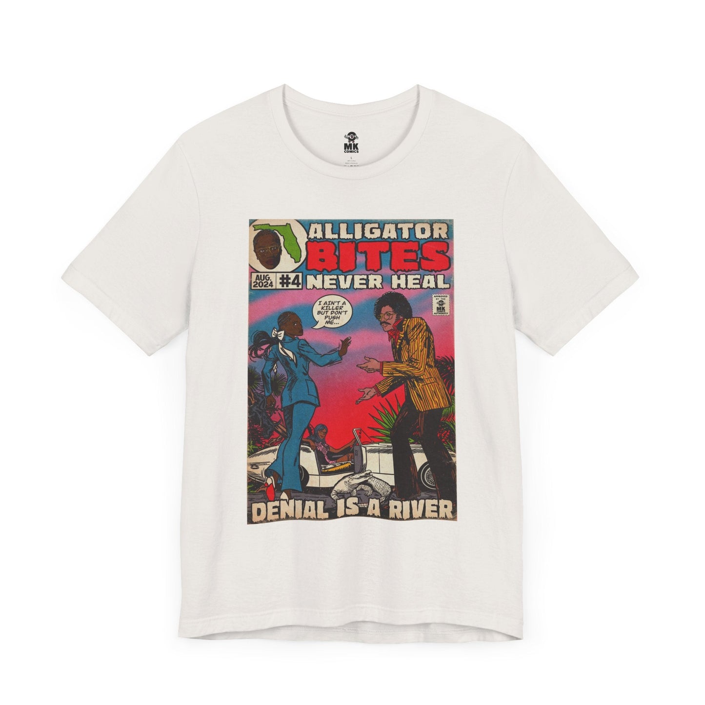 Denial is a River - Alligator Bites - Unisex Jersey Short Sleeve Tee