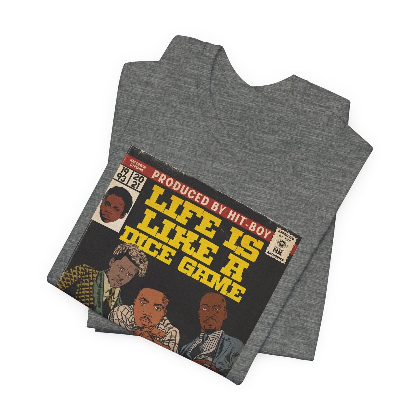Nas, Gibbs, Cordae - Life is like a Dice Game - Unisex Jersey Short Sleeve Tee