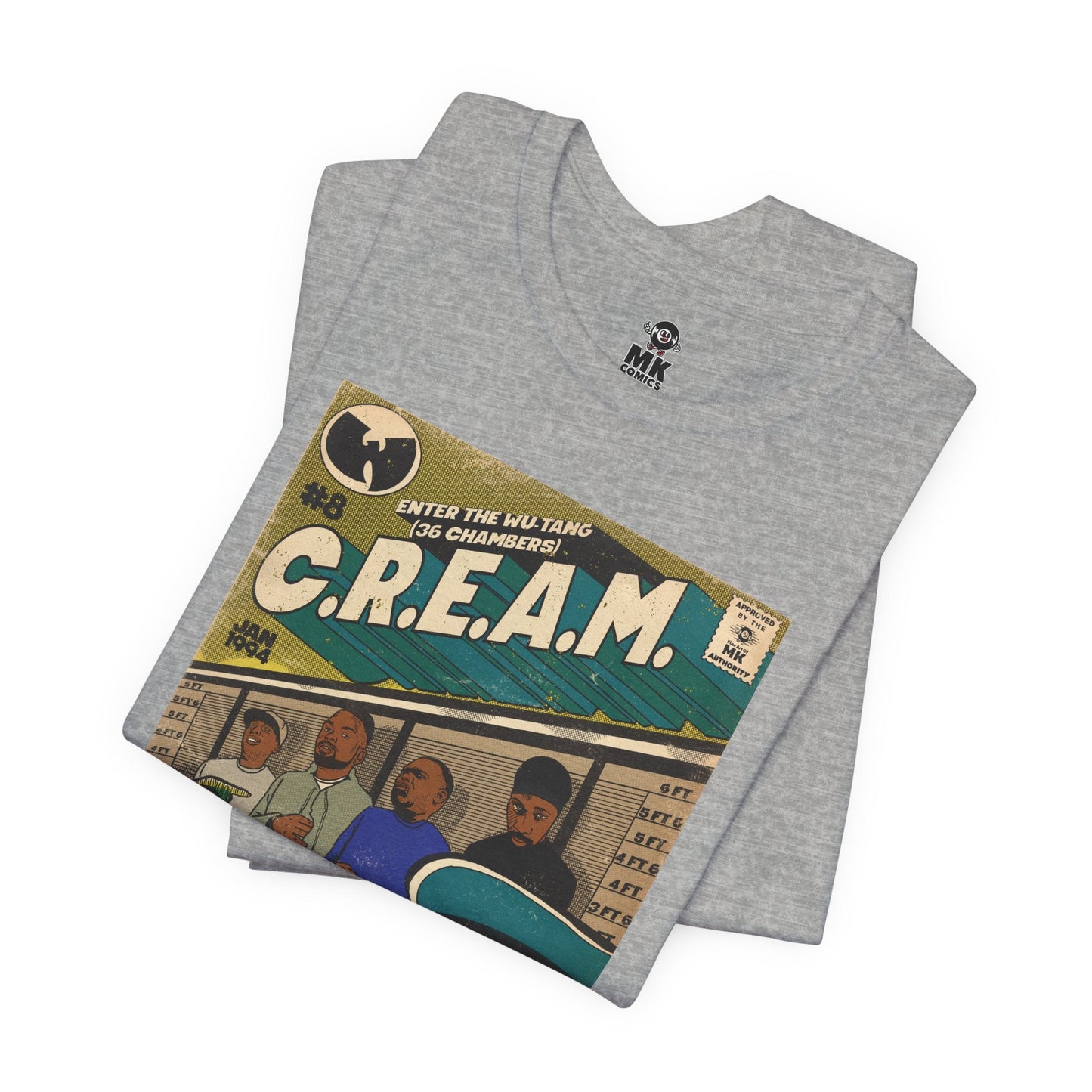 C.R.E.A.M - RZA, Meth, Rae, Deck - Unisex Jersey Short Sleeve Teem