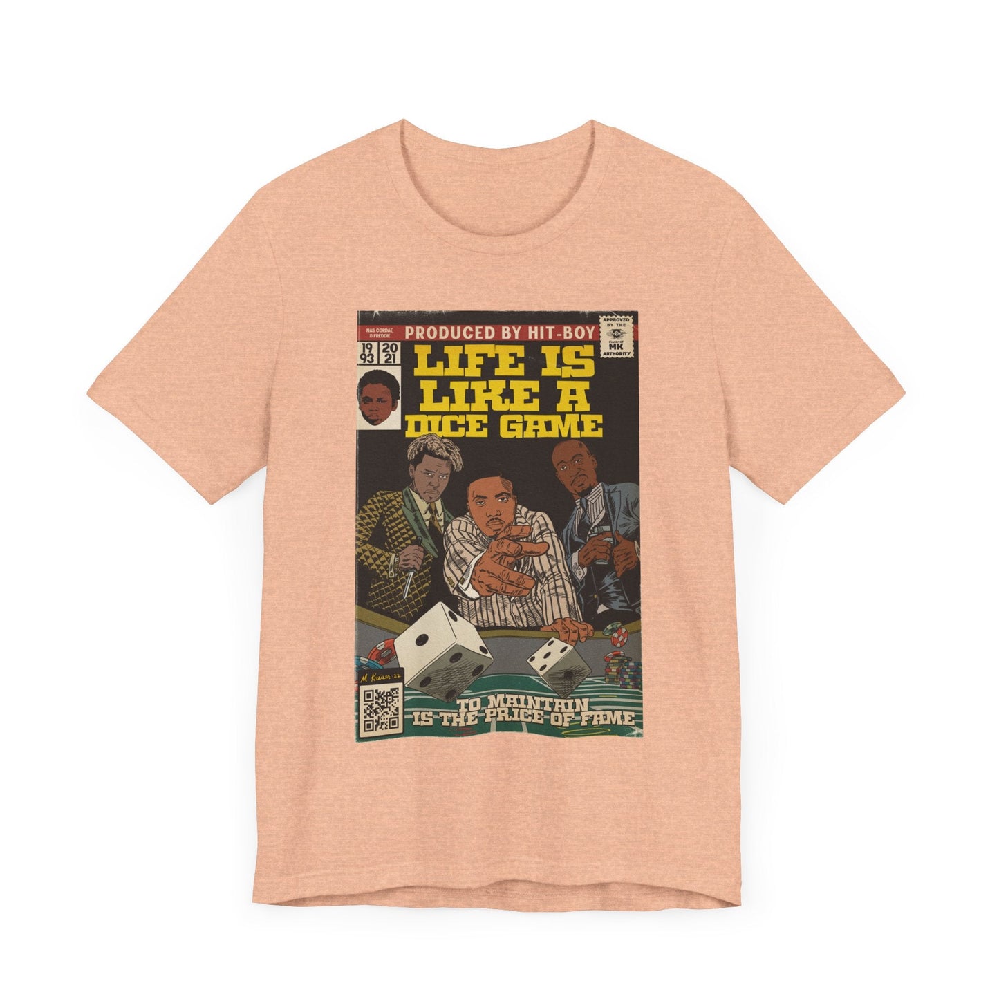 Nas, Gibbs, Cordae - Life is like a Dice Game - Unisex Jersey Short Sleeve Tee