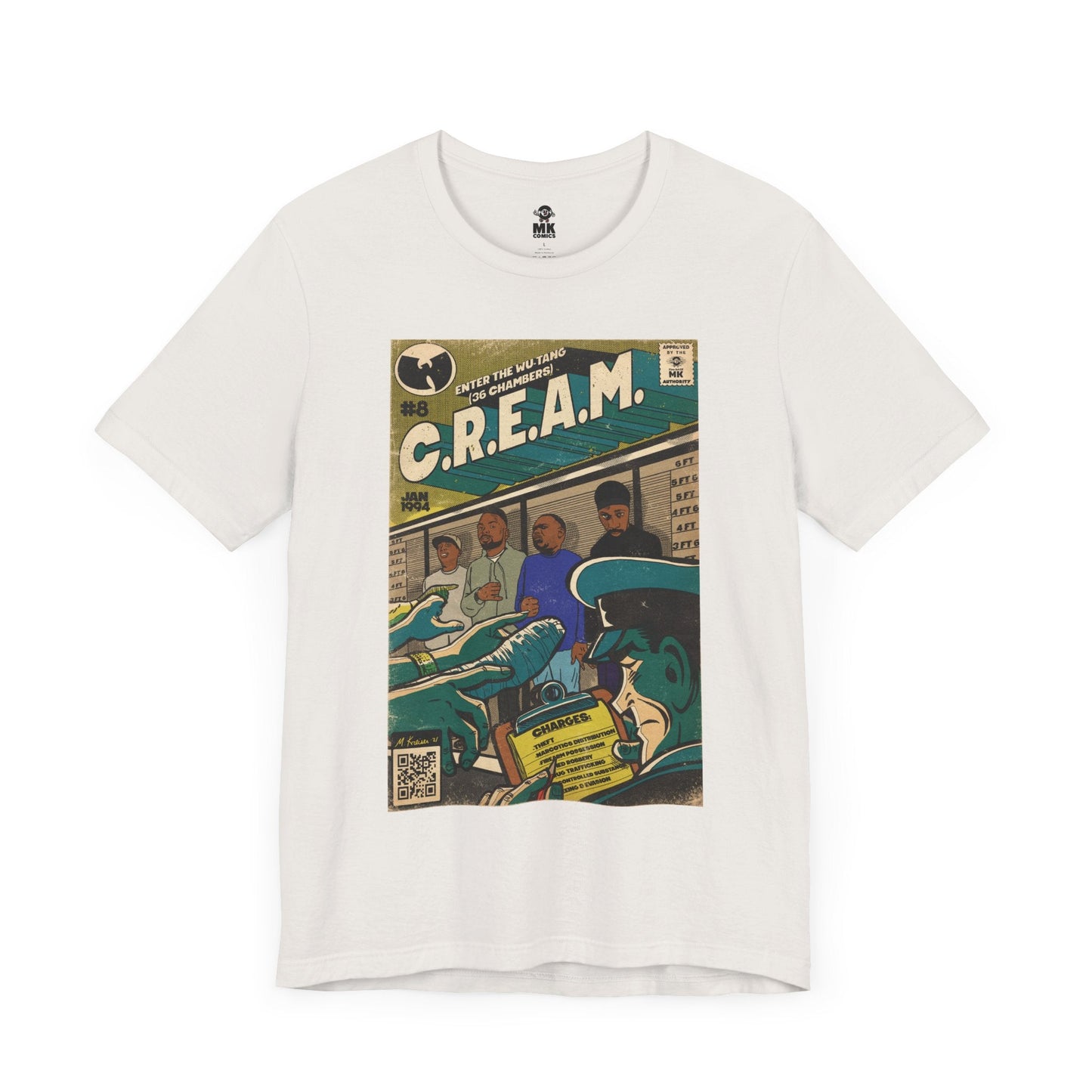 C.R.E.A.M - RZA, Meth, Rae, Deck - Unisex Jersey Short Sleeve Teem