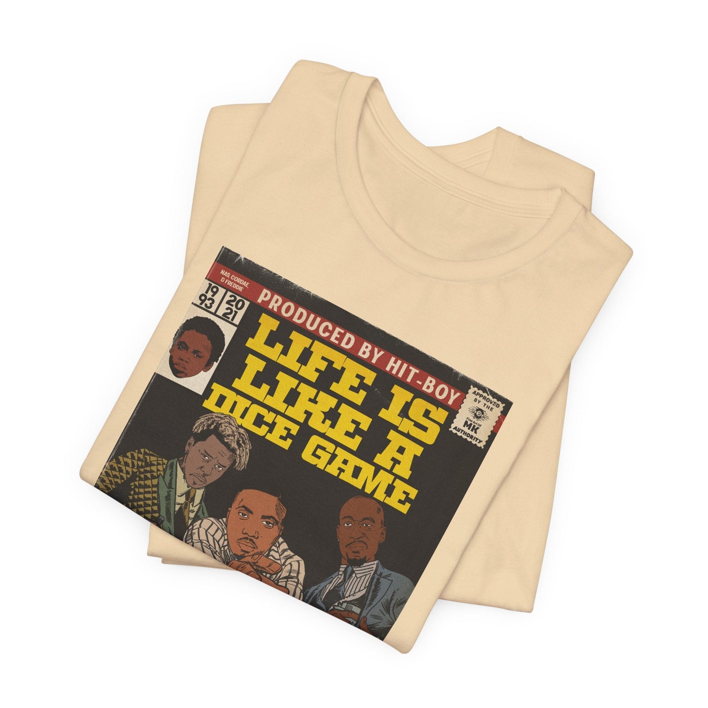Nas, Gibbs, Cordae - Life is like a Dice Game - Unisex Jersey Short Sleeve Tee