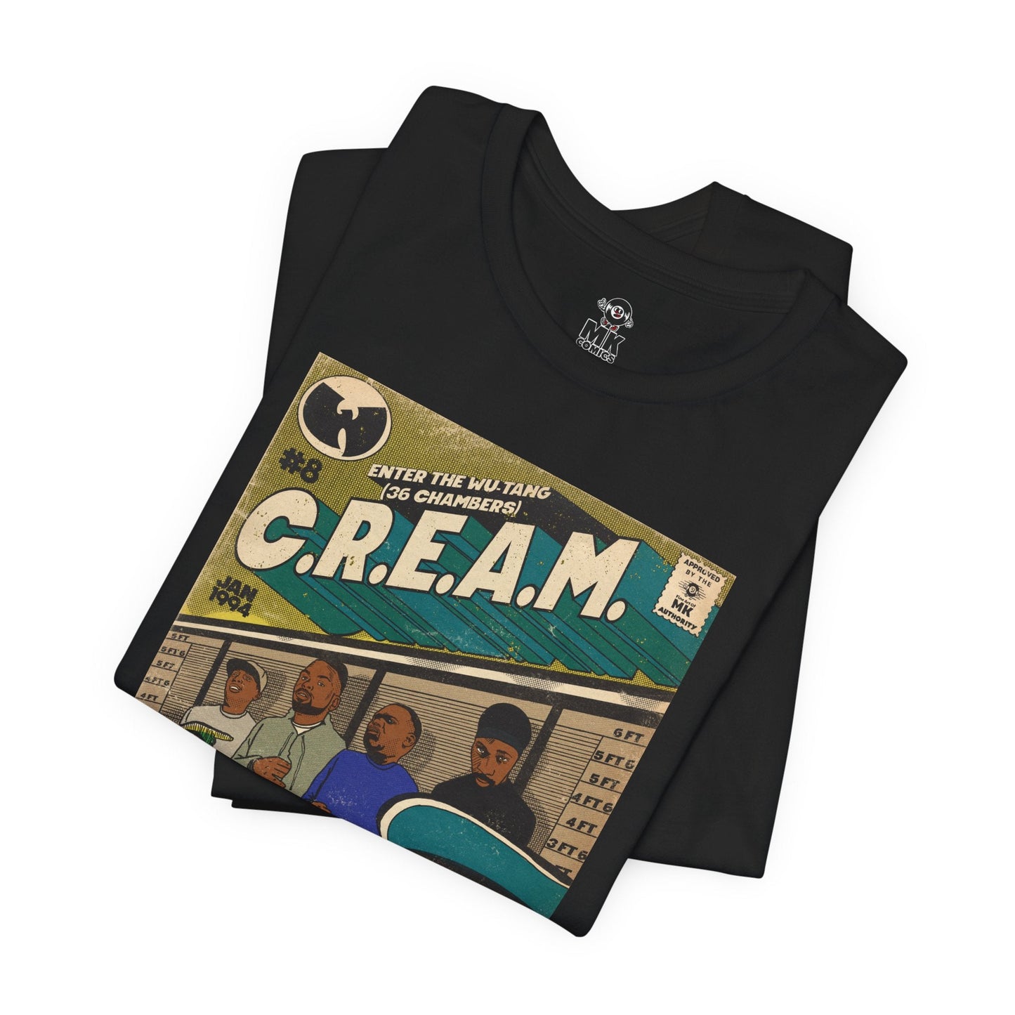 C.R.E.A.M - RZA, Meth, Rae, Deck - Unisex Jersey Short Sleeve Teem