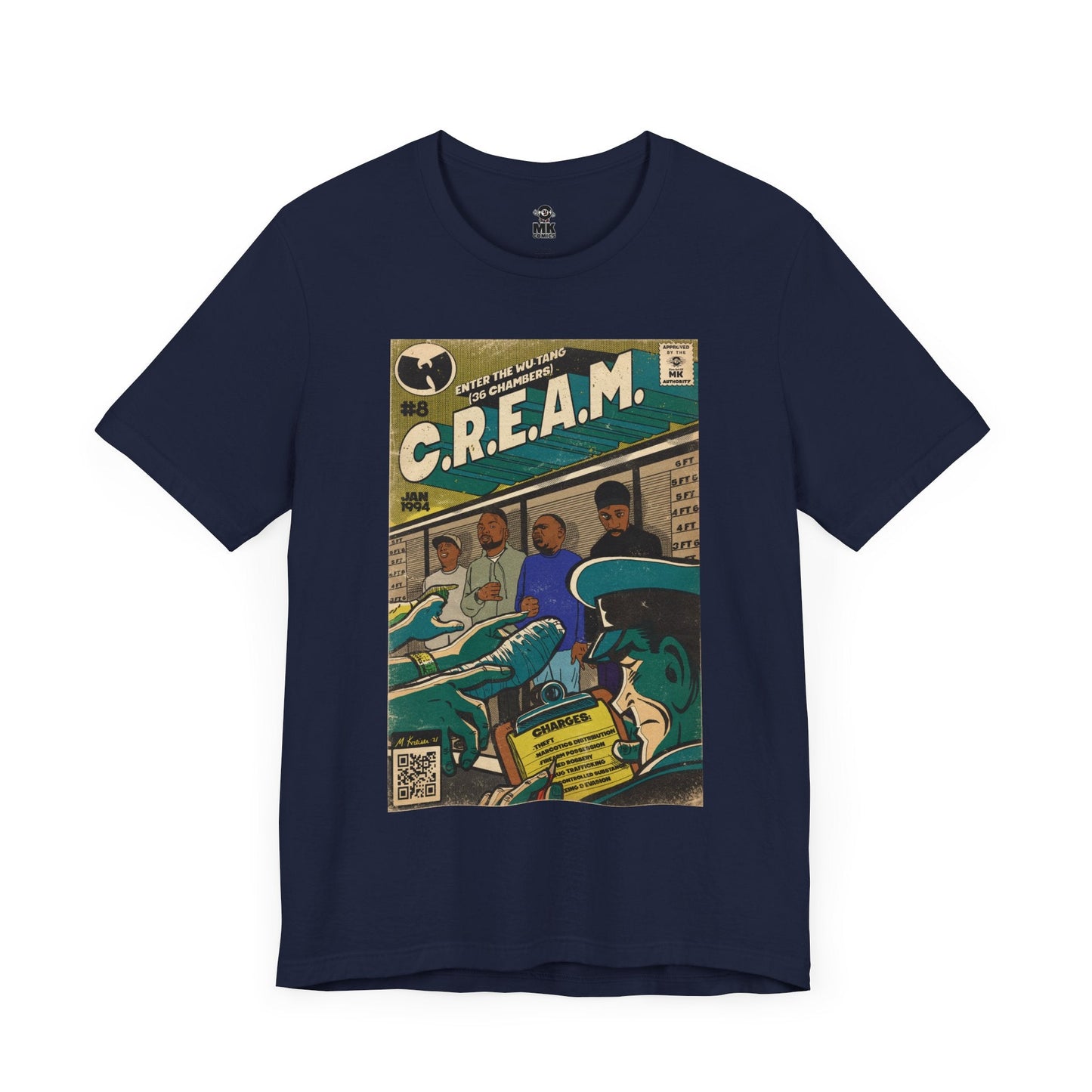 C.R.E.A.M - RZA, Meth, Rae, Deck - Unisex Jersey Short Sleeve Teem