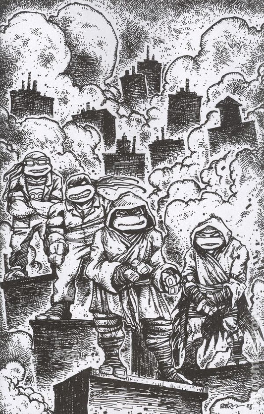 Teenage Mutant Ninja Turtles #10 1:10 Eastman Black and White Full Art Variant