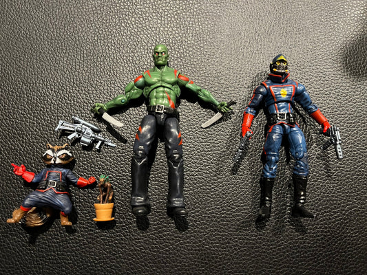 Starlord, Drax, Rocket Racoon (Guardians of the Galaxy) Marvel Universe 3.75 3 pack