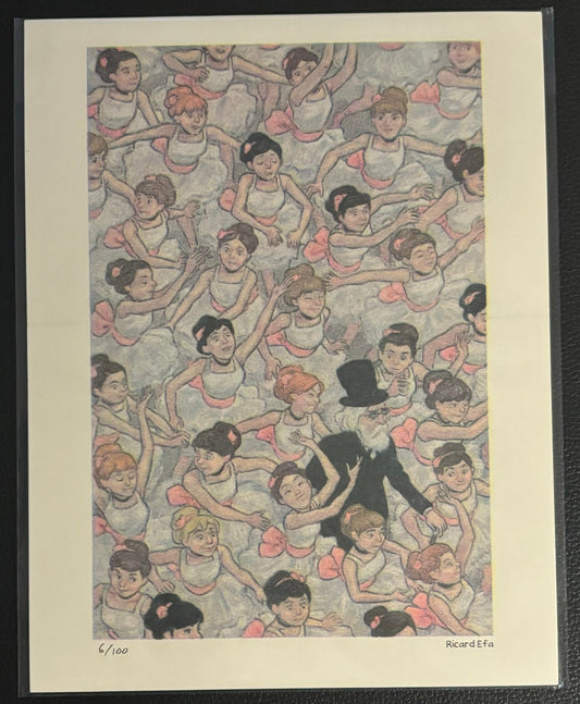 Degas & Cassatt A Solitary Dance limited edition risograph print by Richard Efa