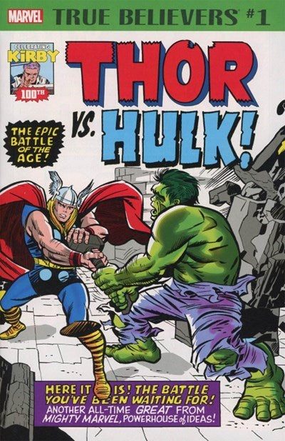 True Believers Kirby 100th Thor vs Hulk (NM)
