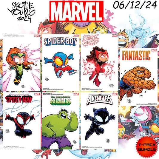 Skottie Young Big Marvel Variant Set Week Two (6/12/24)