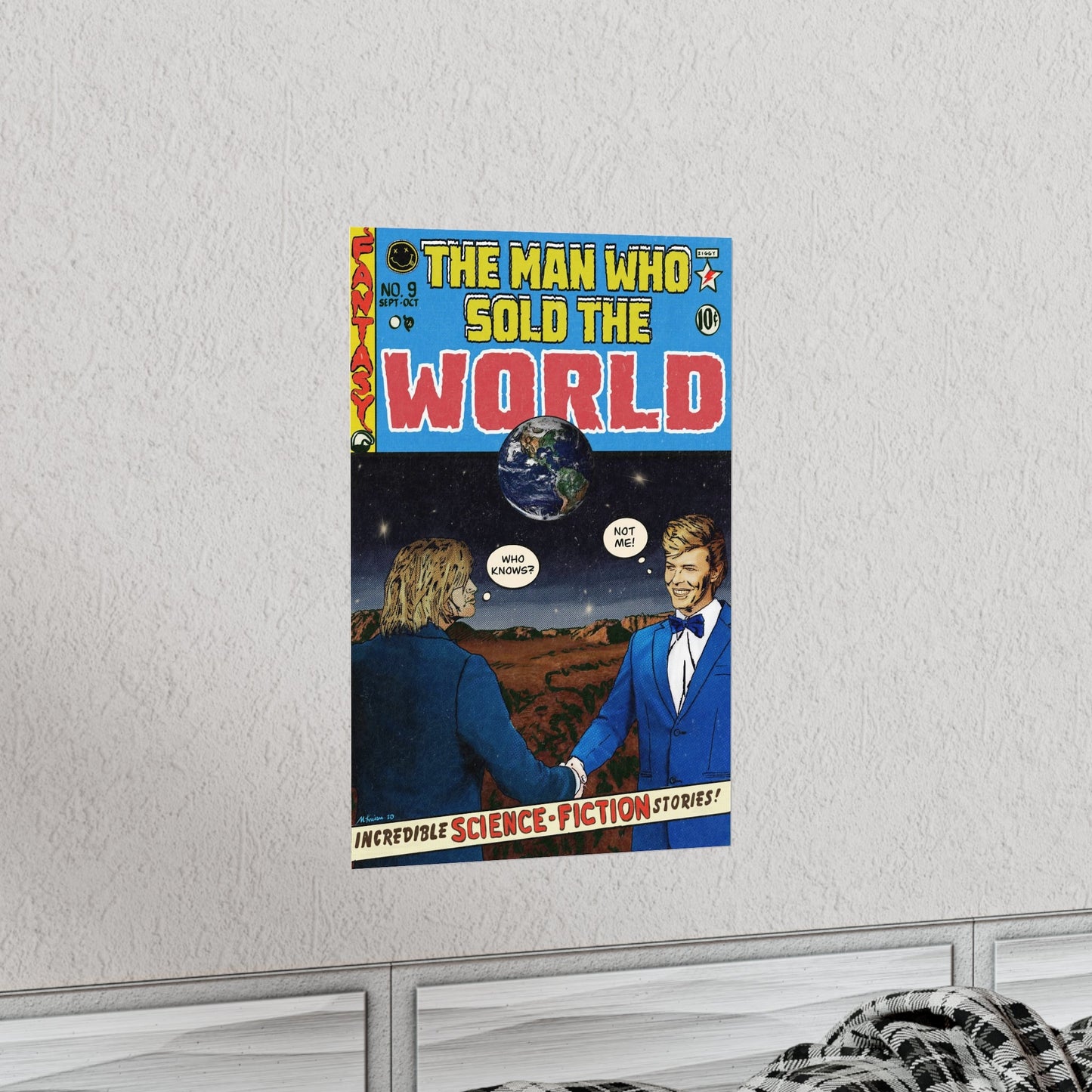 The Man Who Sold The World - Bowie & Cobain - Nirvana - Vertical Matte Posters