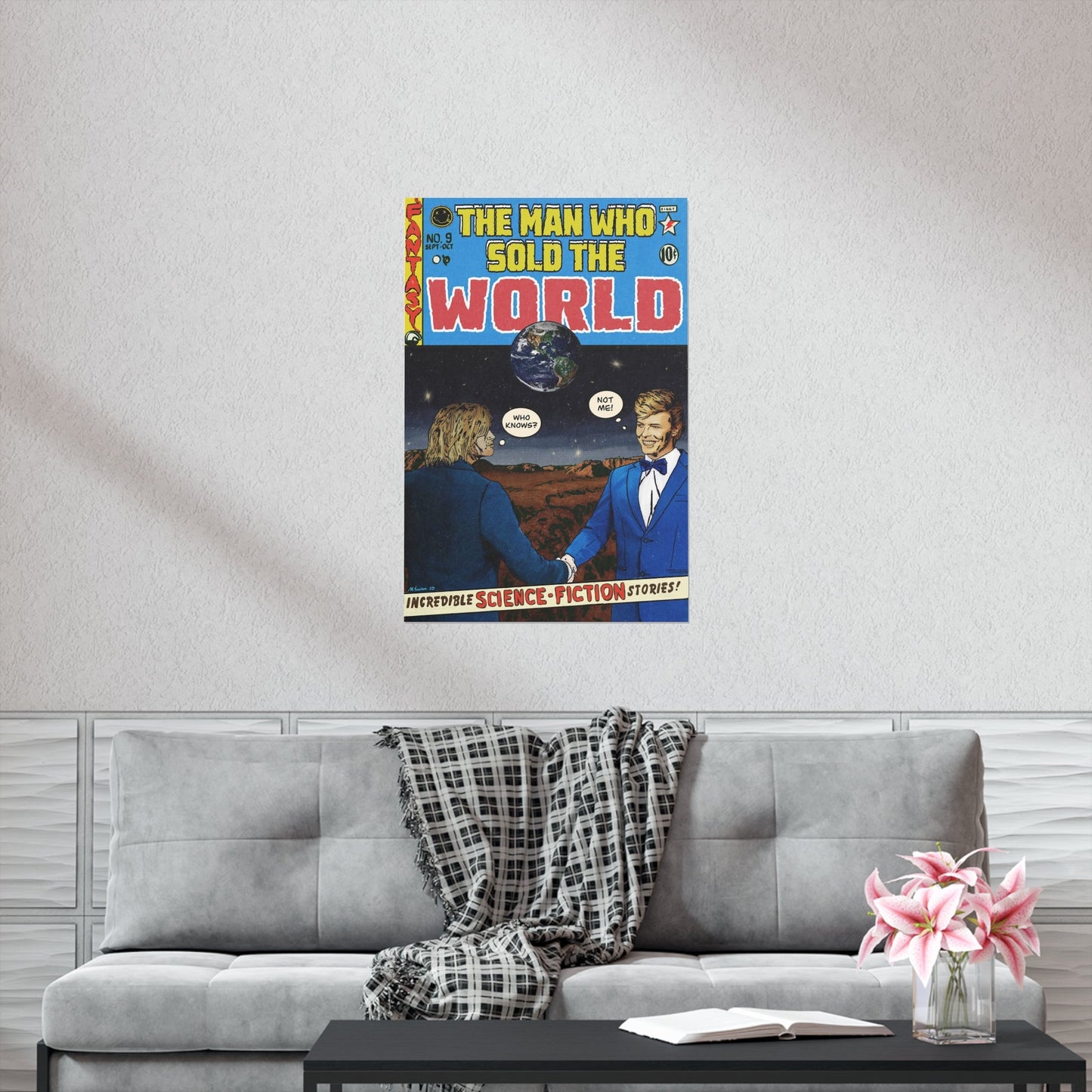 The Man Who Sold The World - Bowie & Cobain - Nirvana - Vertical Matte Posters