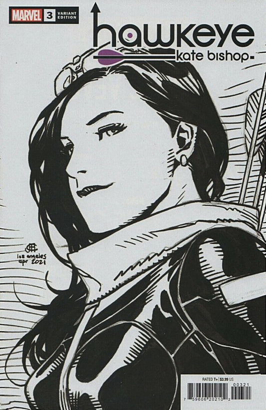 Hawkeye: Kate Bishop #3 Jim Cheung Headshot Sketch Variant