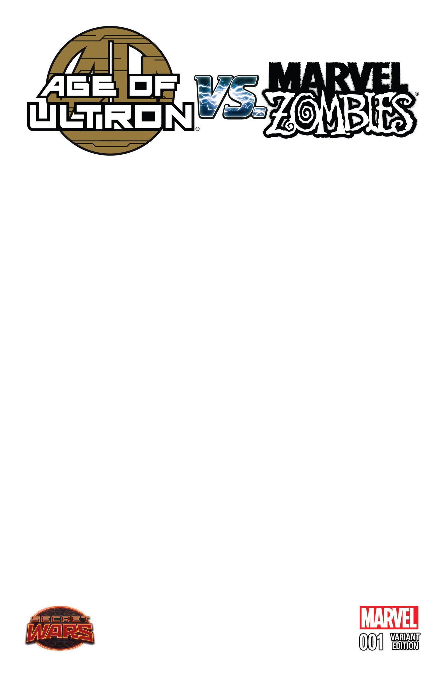 Age of Ultron vs. Marvel Zombies #1 Blank Variant (2015) (High Grade)