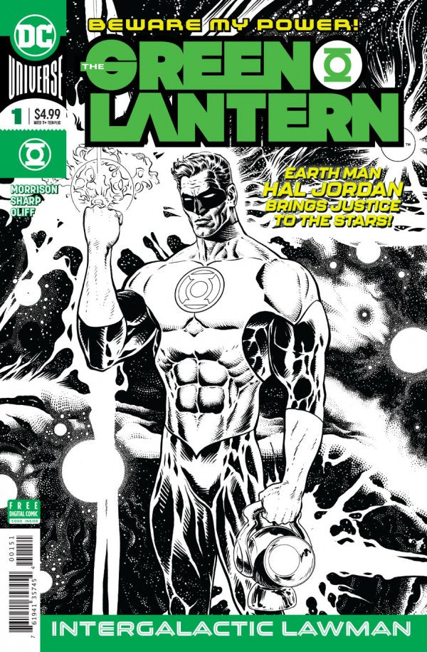 The Green Lantern #1 Cover E Liam Sharp Black & White Midnight Release Variant