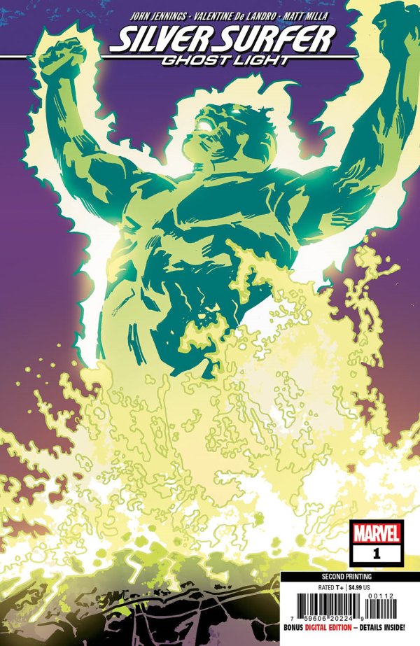 Silver Surfer Ghost Light #1 2nd Ptg Valentine De Landro Var