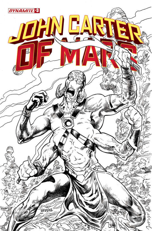 John Carter Of Mars #3 Cover G 15 Copy Variant Edition Yoon Black & White (VF/NM)