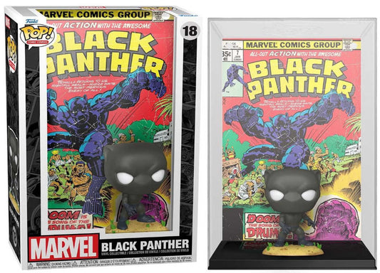 Black Panther Pop Comic Cover Marvel Vinyl Figure