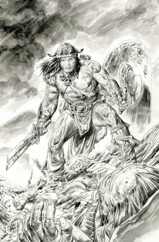 Conan the Barbarian #3 Foc Braithwaite Black & White Ink Virgin (Mature)